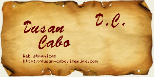 Dušan Cabo vizit kartica